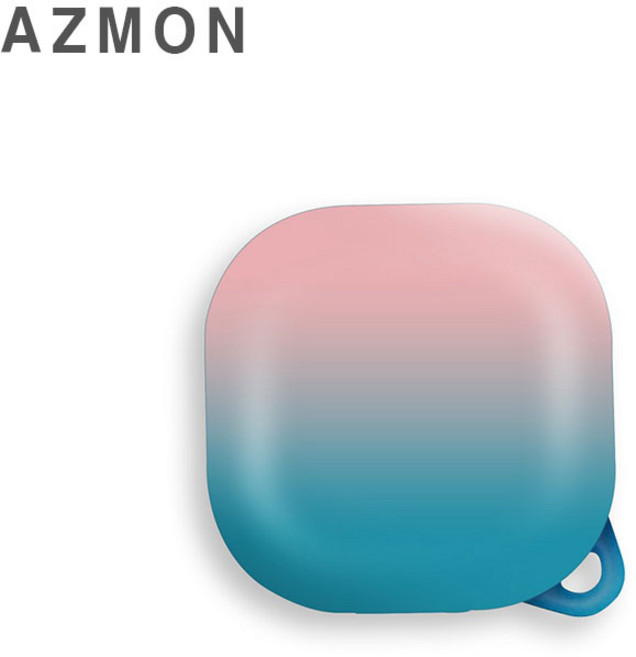 AZMON 그라데이션 버즈2프로 하드 케이스 라이브 버즈 시리즈, 핑크블루, 갤럭시버즈프로