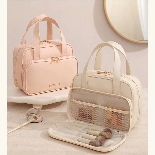 BIKASU 프리미엄 화장품파우치 대용량 여행용 방수파우치