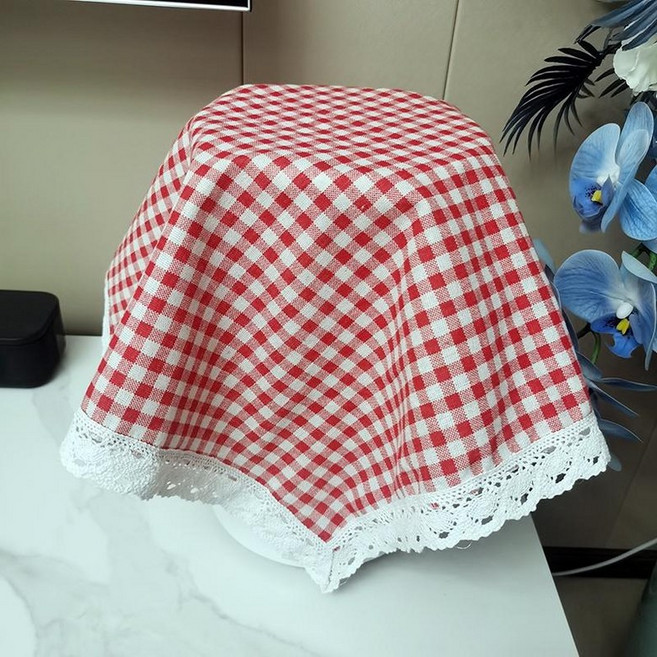 에어프라이어 덮개 밥솥 다용도 가리개 기타가전 먼지, 1개, 레드 체크