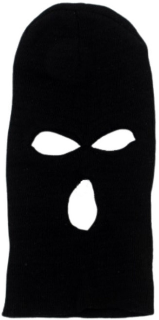 오토바이 배달 방한 모자 스키 마스크 넥 워머 니트 검정 복면 비니 은행 강도 코스프레 소품 겨울 스키장