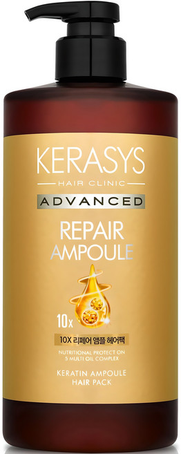 케라시스 어드밴스드 10X 리페어 앰플 헤어팩, 1L, 1개