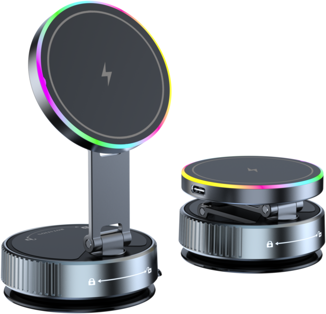 에이덤스 진공흡착 차량용 맥세이프 고속 무선충전 핸드폰 거치대