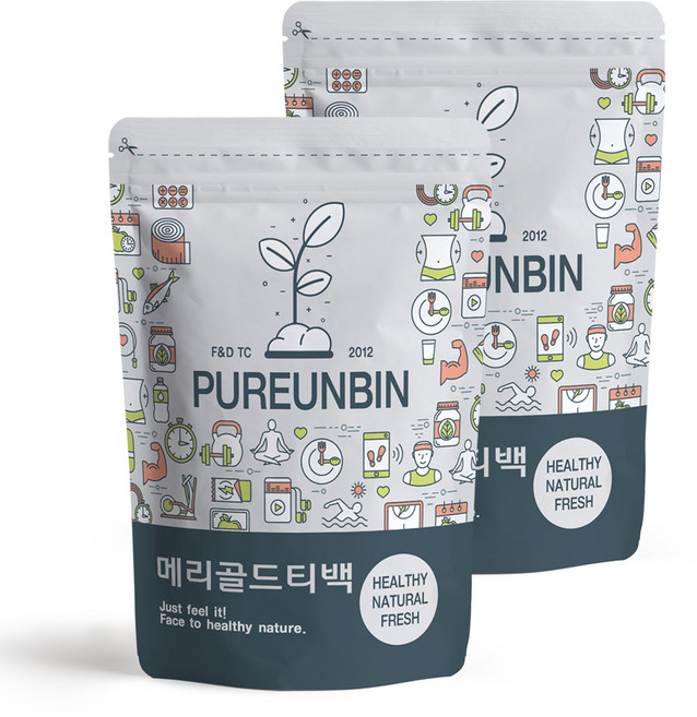 푸른빈 메리골드 꽃잎 차 삼각티백, 1.5g, 100개