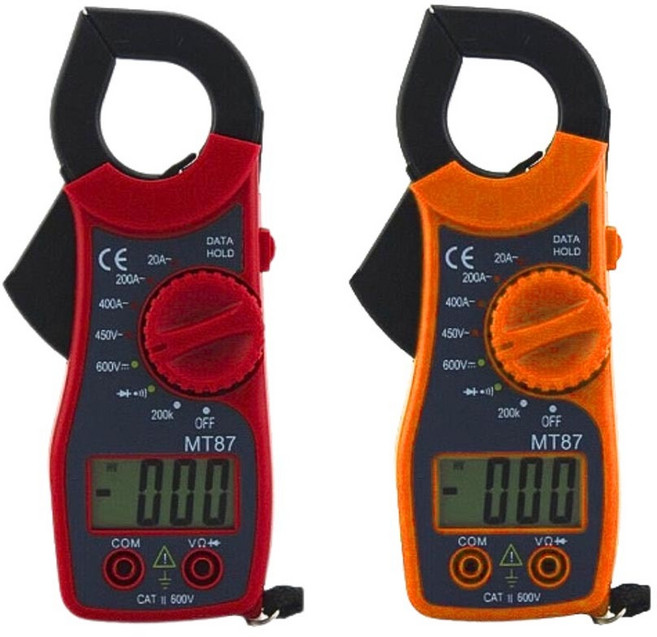 超能玩工 MT87 鉗形電流表 勾表 三用電表 附探棒 交直流 數位電錶, 1個, MT87(含電池)(顏色隨機)