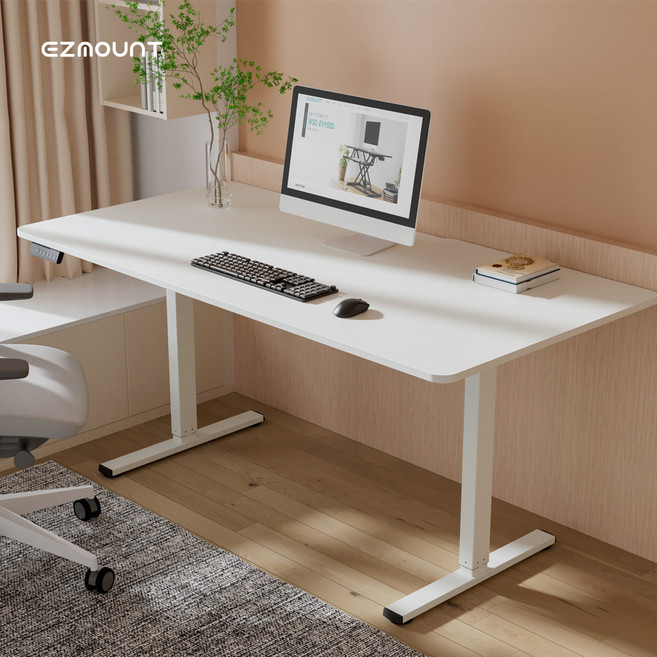 EZ MD1680 전동 책상 모션데스크 스탠딩 워크스테이션 1600X800mm, 화이트