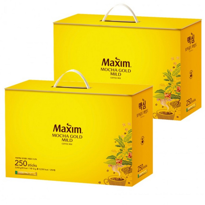 맥심 모카골드 마일드 믹스 커피 대용량 1000T 사무실 탕비실 간식 세트