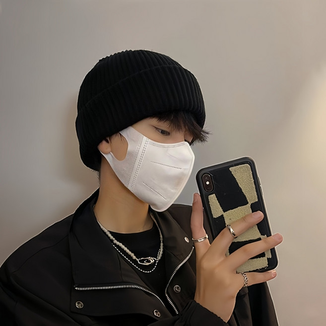 빅사이즈 골지 비니 대두 니트 숏비니 남자 여자