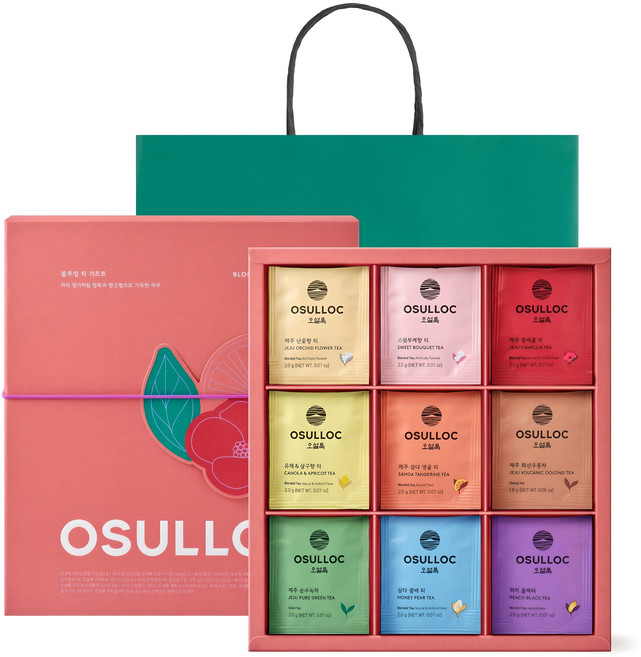 오설록 블루밍 티 기프트 세트, 티백 9종 x 4p, 1개