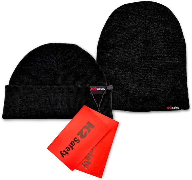 K2 safety 버닝 비니 남자, 블랙+블랙