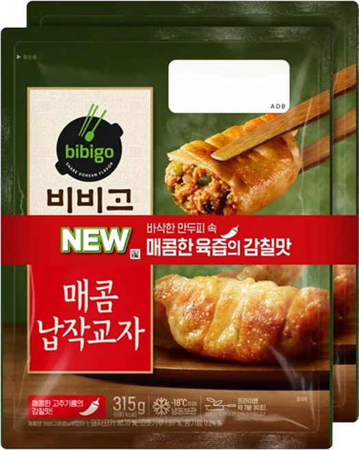 [신제품] CJ 비비고 매콤납작교자 315G 6봉지, 6개