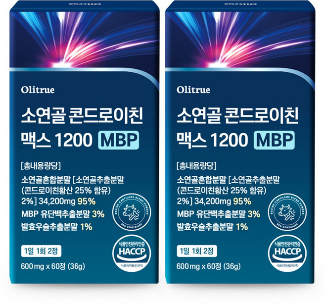 소연골 콘드로이친 mbp 95% 해썹인증, 2개, 60정