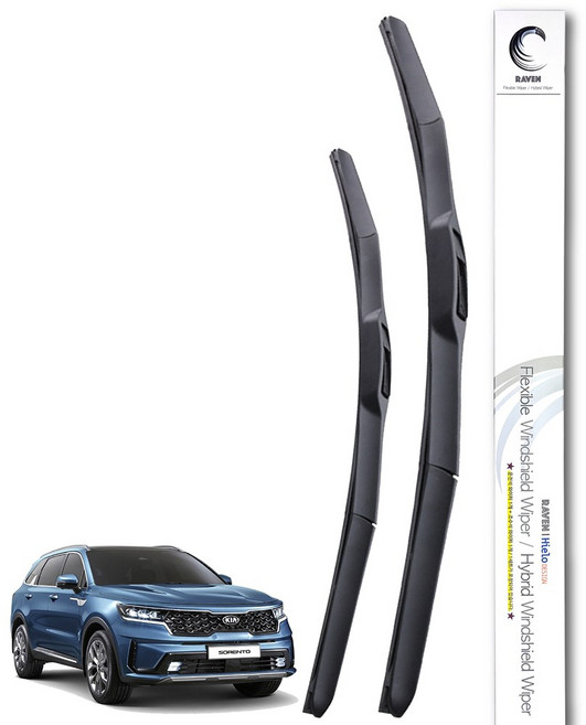 레이븐 쏘렌토R 올뉴 더뉴 쏘렌토 MQ4 쏘렌토 하이브리드 와이퍼 운전석+조수석 세트, 전면 와이퍼세트, MQ4 쏘렌토 (20년3월~현재) 2616