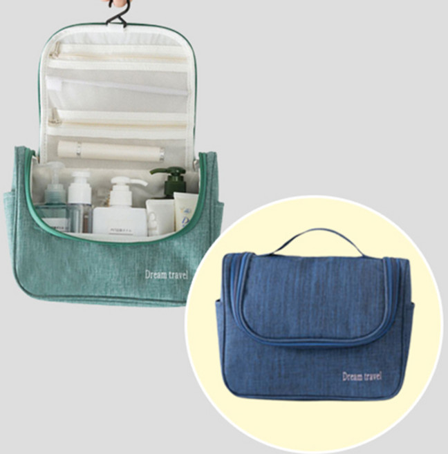 휴대용 고리 걸이형 남녀공용 면 캔버스 세면 파우치