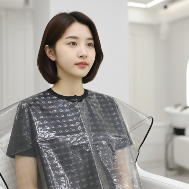 개꿀굿즈 미용실 파마 방수 염색보, 2개, 도트블랙