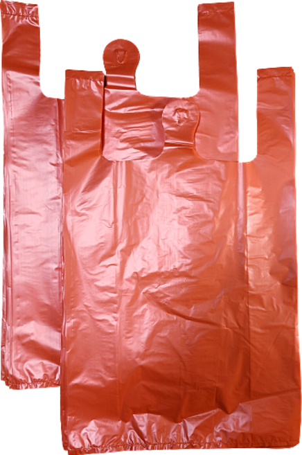 비닐패밀리 손잡이 비닐봉투 5호 30L 오렌지색 200매, 200개