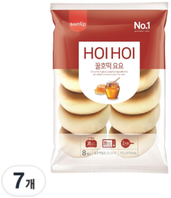 삼립 미니 꿀호떡 요요 호이호이 8입, 192g, 7개