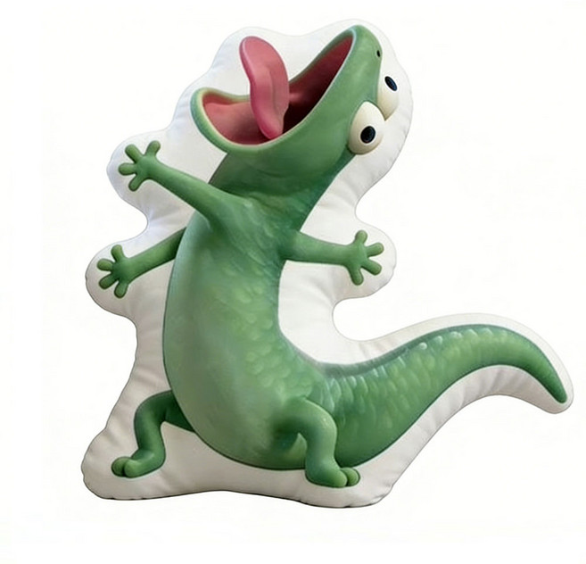 호퍼스 Hoppers 도마뱀 톰 캐릭터 인형 인형베개 소파 등받이 쿠션 귀여운 인형 XQ-P, 하얀색