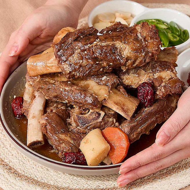 정육찬 대왕 소갈비찜 간장맛 궁중갈비찜 정성가득 푸짐함 간편 즉석조리, 2개, 1.2kg