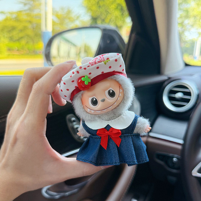 인형옷 라부부 4세대 mini 크리스마스 산타옷 및 스웨터 스타일, 세일러스커트, 1개