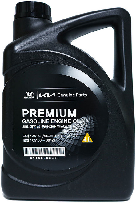 현대모비스 05100-00421 5W20 프리미엄 엔진오일, 1개