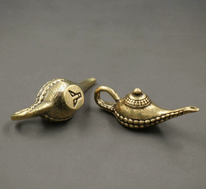 뚱보 2매입 황동 풍수 악세사리 열쇠고리 부자재, 주전자 황동, 2개