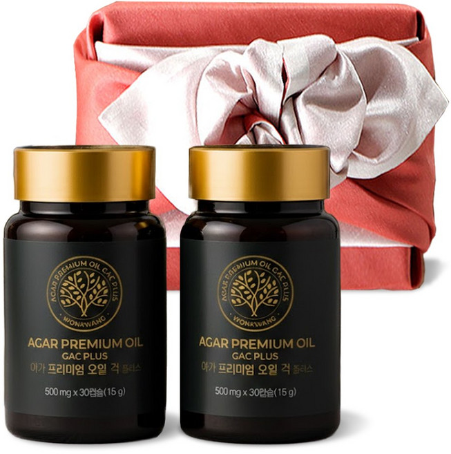 한미양행 아가로얄 침향 오일 캡슐 베트남 걱오일 프리미엄 명절 선물세트, 2세트, 30회분