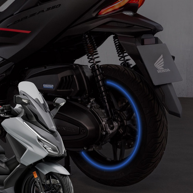 21년-26년 혼다 포르자350 오토바이 휠스티커 림테이프 튜닝 데칼스티커 1415, 1세트, 블루