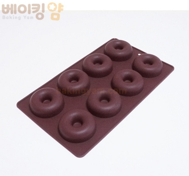 실리콘팬 도넛 8구 베이킹 몰드 소, 1개