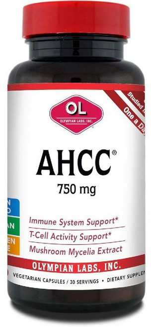 천연항생제 염증영양제 AHCC 키노코 면역증강제 면역력높이는영양제 표고버섯균사체AHCC 750mg 30캡슐, 1개, 30정