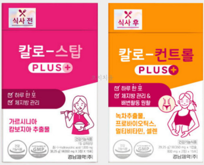 경남 칼로스탑 PLUS 15포 + 칼로컨트롤 PLUS 15포 총30일분 수분크림샘플증정, 1개, 30정