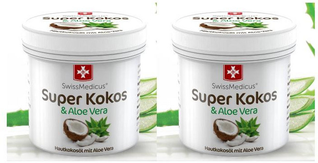 SwissMedicus 슈퍼 코코넛 알로에 베라 리치 크림 150ml 2팩