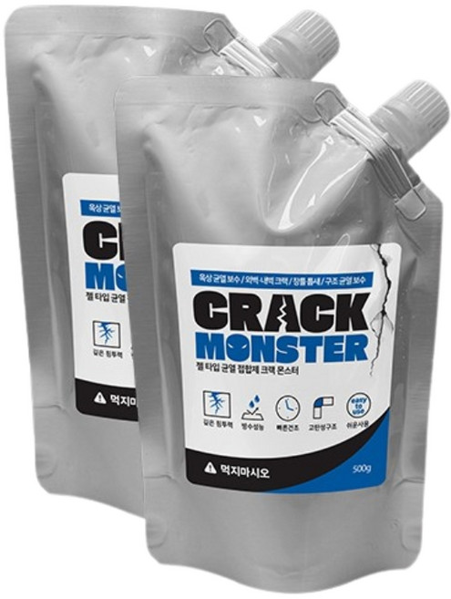 콘크리트 바닥 벽 타일 지붕 욕실 균열 크랙 보수제 크랙몬스터, 1세트