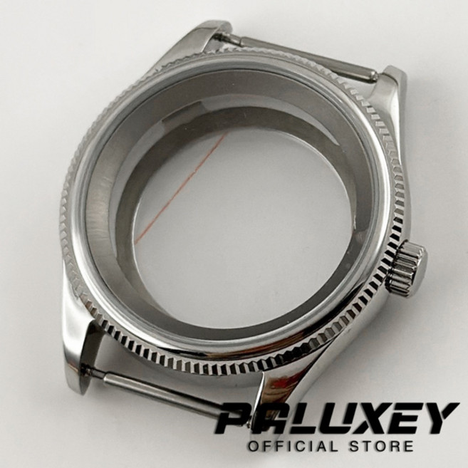 호환 PVD 블랙 39mm 사파이어 크리스탈 시계 케이스 NH34 NH35 NH36 NH38 무브먼트 시계 NH35 부품 28.5mm 다이얼 모드 챕터 링 포함, [01] A-Grey Ring