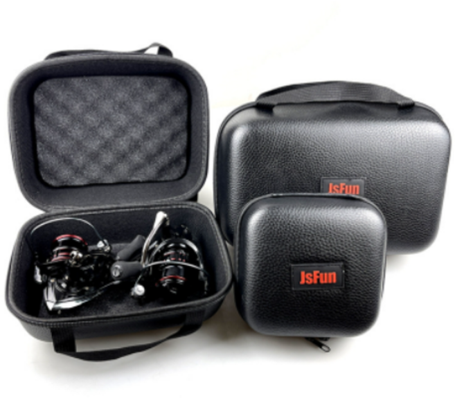 [아프리카피싱] JsFun 릴 하드 케이스 소형릴 대형릴 수납가방 커버 파우치, 소, 1개