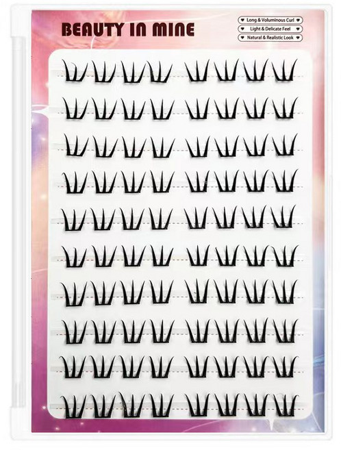 노글루 셀프 연장 3초 풀없이 붙이는 가닥 속눈썹 뷰티인마인, 1개, 클린핏