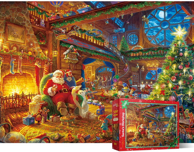 퍼즐라이프 크리스마스 산타의 집 500피스 직소퍼즐 PL891, 퍼즐만, 1개