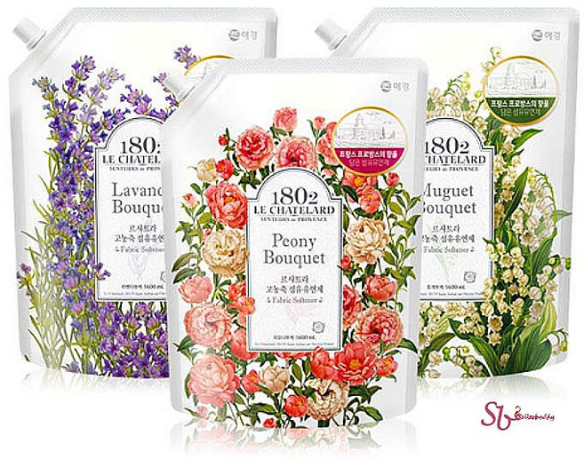 섬유유연제세탁기 빨래 세탁용품 드럼 1.6L 생활용품 통세탁기 부케향 꽃향기 건조 르샤트라애경kdb378, 1개