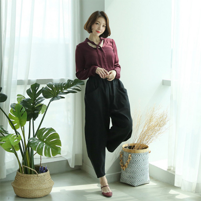 조화e 퀄리티극찬룩 밴딩팬츠 배기바지 절바지 항아리바지 편한바지 300시리즈