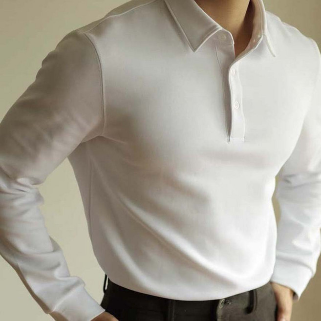 AOKADA 남성 가을 겨울 카라 긴팔 티셔츠 폴로티 오피스룩 가을티 상의