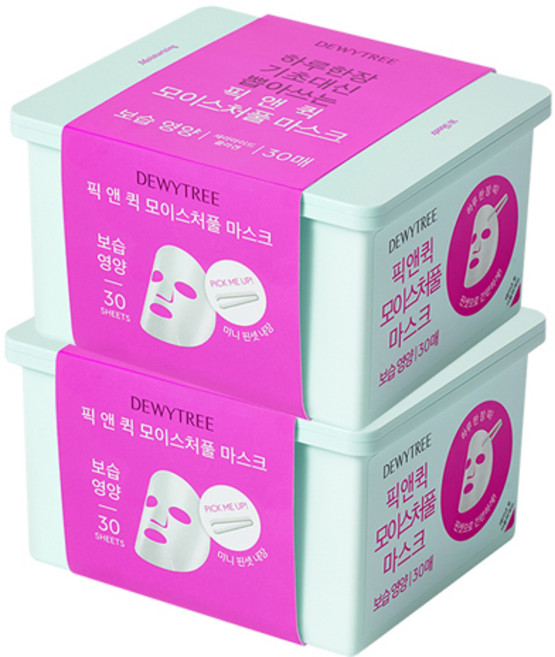 듀이트리 픽앤퀵 뽑아쓰는 마스크팩, 30개입, 2개