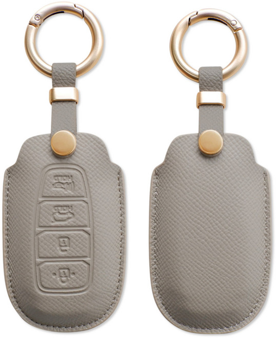 트니르 현대 호환 그랜져IG 올뉴아반떼 CN7 팰리세이드 스마트 키케이스 4버튼 5버튼 키홀더 차량용품 선물포장, 현대C타입(4버튼), 에토프그레이