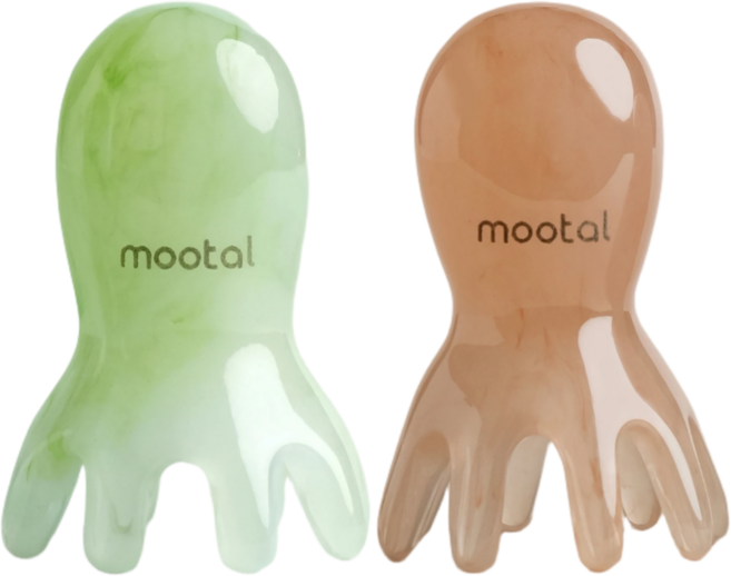 무탈 두피괄사 머리 승모근 지압 마사지기 1+1, 그린1개 + 딥크림1개, 2개