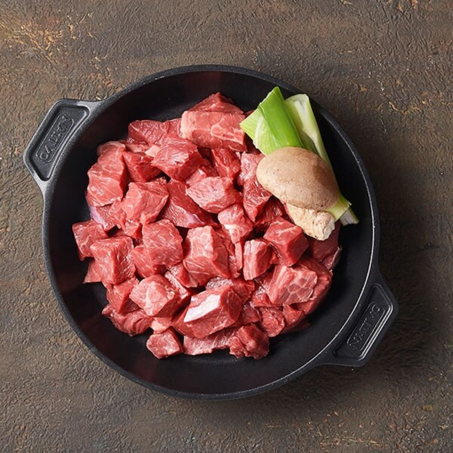 [작심밀도] 산지직송 횡성한우 국거리 500g / 1등급이상, 1개