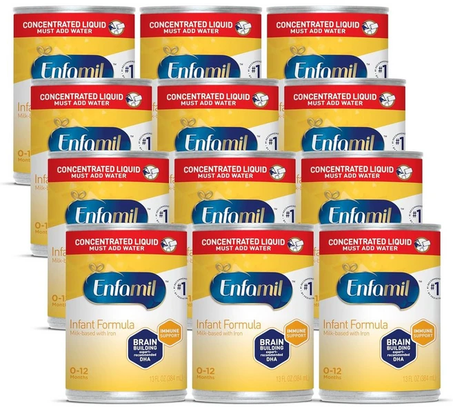 Enfamil 엔파밀 콘센트레이트 리퀴드 인팬트 포뮬라+철분, 12개 - 쿠팡