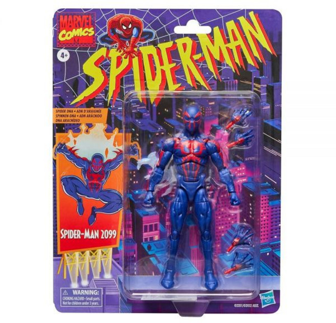 마블 레전드 시리즈 Spider-Man 2099 레트로 카드백 코믹스 수집용 15.2cm(6인치) 스케일 액션 피규어, 마블 레전드 시리즈 Spider-Man 2099, 레트
