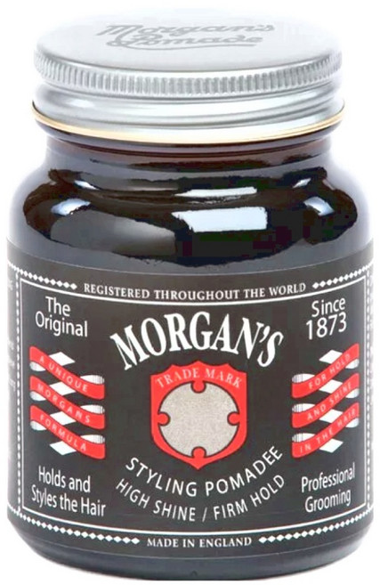 Morgan's Pomade 摩根氏 強力定型 高光澤 水洗式髮油 黑標 持久力佳 造型不易塌陷 滑順線條髮束 英倫紳士油頭造型, 100g, 1件
