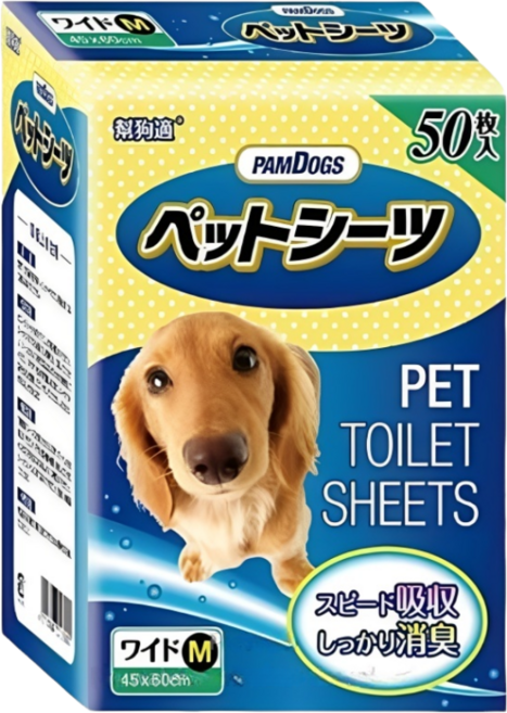 幫狗適 PAMDOGS 尿布墊 一般型 快速脫臭 高效吸水 環境乾爽舒適, 50片, 1包