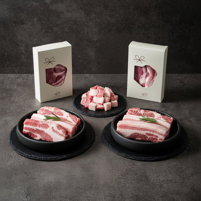 한돈 1.2kg 삼겹 목살 선물 세트, 1개