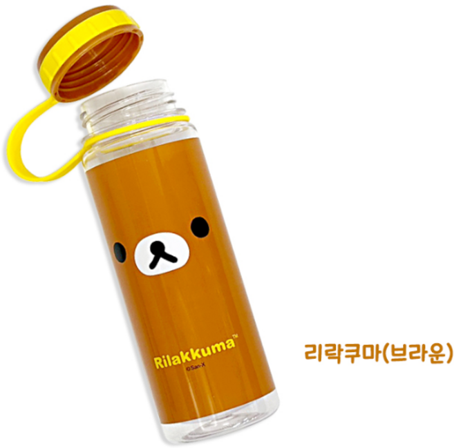 리락쿠마 핸들 물병 브라운1개 500ml, brown, 1개