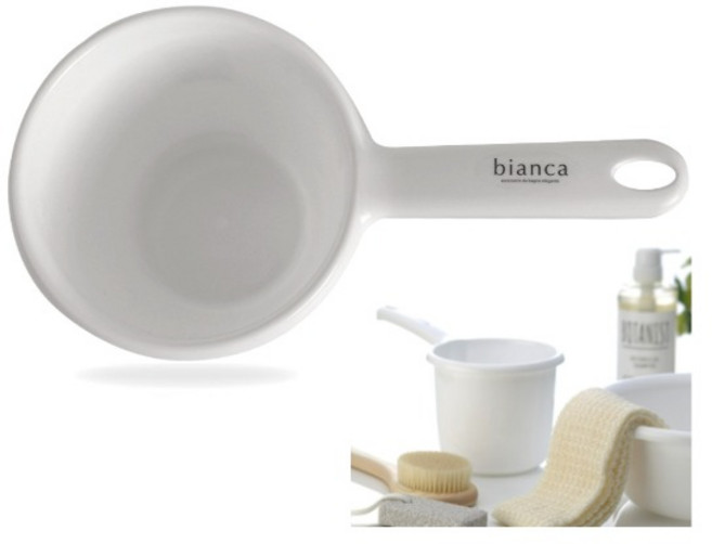 일본 이노마타 비앙카 손잡이 목욕바가지 (no.2145) 욕실바가지, 1개, WHITE